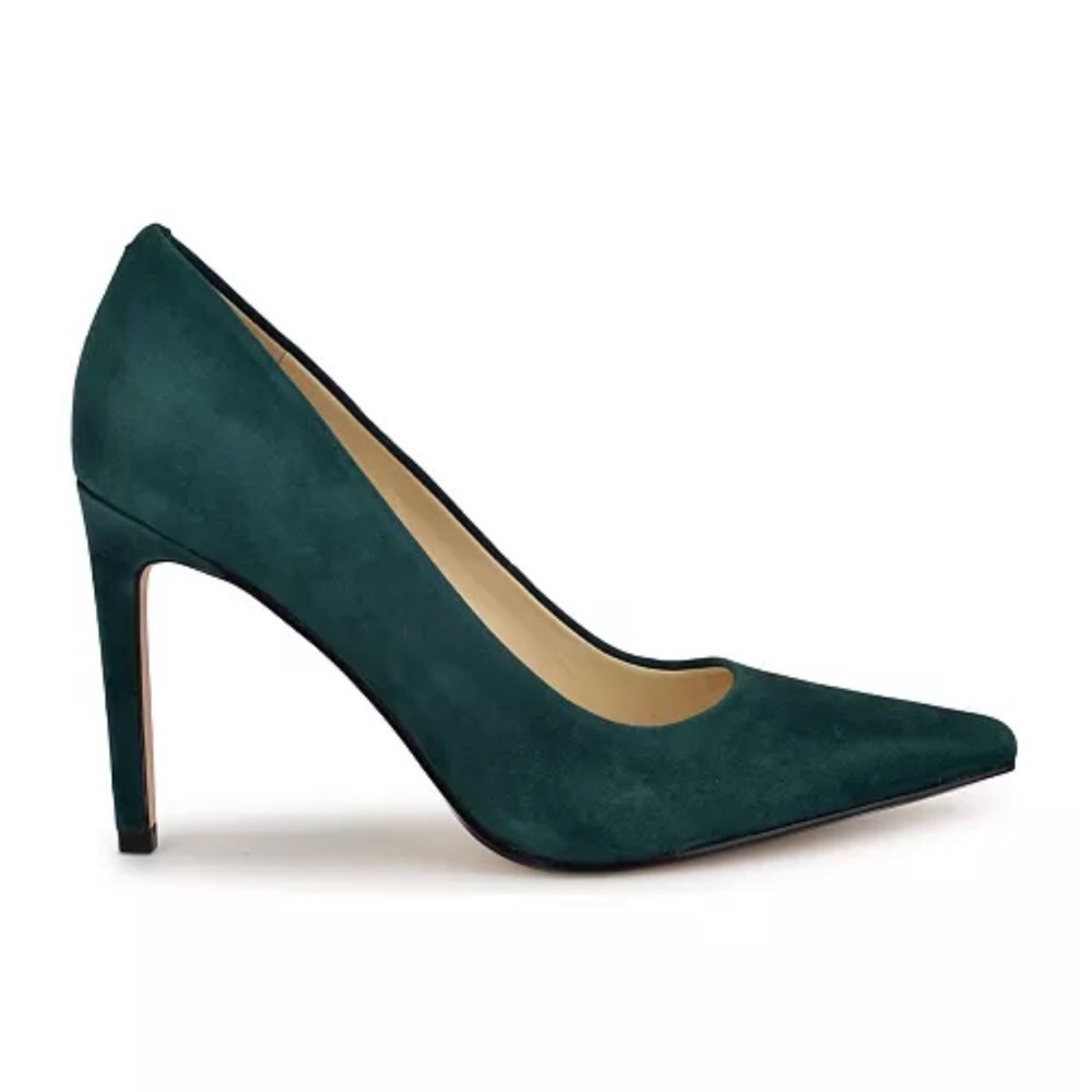 Nine West Oraye Dark Green Stiletto Pumps Sz 10 M